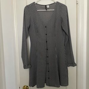 Checkered button up dress
